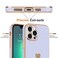 Teageo for iPhone 13 Pro Max Case for Women Girl Cute Love Heart Luxury Plating Bling Soft Back Cover Raised Camera Protection Bumper Silicone Shockproof Phone Case for iPhone 13 Pro Max Purple