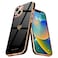 Teageo for iPhone 14 Case for Women Girl Cute Love Heart Luxury Electroplate Plating Soft Bling Back Cover Raised Full Camera Protection Bumper Silicone Shockproof Phone Case for iPhone 14 Black