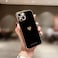 Teageo for iPhone 14 Case for Women Girl Cute Love Heart Luxury Electroplate Plating Soft Bling Back Cover Raised Full Camera Protection Bumper Silicone Shockproof Phone Case for iPhone 14 Black