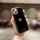 Teageo for iPhone 14 Case for Women Girl Cute Love Heart Luxury Electroplate Plating Soft Bling Back Cover Raised Full Camera Protection Bumper Silicone Shockproof Phone Case for iPhone 14 Black