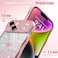 Teageo for iPhone 14 Case for Women Girls Cute Curly Wavy Frame Love Heart Glitter Bling Camera Protection Sparkly Luxury Elegant Shockproof Cover Clear Wave Phone Case for iPhone 14 61 Pink