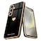Teageo for Samsung Galaxy S25 Plus Case for Women Girl Cute LoveHeart Luxury Bling Soft Back Cover Full Camera Protection Silicone Shockproof Phone Case for Galaxy S25 Plus Black