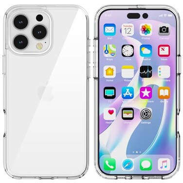 TENOC Phone Case Compatible with iPhone 16 Pro Max Clear Case Shockproof Protective Bumper Slim Cover for 69 Inch