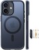 TORRAS Magnetic Shockproof for iPhone 17 case with Camera Control 12FT Military Grade Drop ProtectionFit for MagSafe Slim Translucent AntiFingerprint Soft Touch Case for iPhone 17 Black