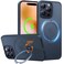TORRAS Upgraded 360Spin Magnetic Stand for iPhone 14 Pro Case Compatible with Magsafe Military Grade Shockproof Slim Protective 14 Pro Case with Kickstand Ring Holder Ostand Spin Black