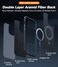 TORRAS Upgraded Stronger Magnetic for iPhone 14 Pro Case 12 FT Military Grade Drop Tested Compatible with MagSafe Scratch Resistant for iPhone 14 Pro Phone Case Aramid Fiber BackBlack Edge