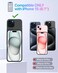 TORU for iPhone 15 Wallet Case with Card Holder Hidden ID Credit Card Slot Flip Kickstand Slim Fit Shockproof Heavy Duty Phone Cover with Strap Black