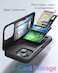 TORU for iPhone 15 Wallet Case with Card Holder Hidden ID Credit Card Slot Flip Kickstand Slim Fit Shockproof Heavy Duty Phone Cover with Strap Black