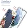 Tothedu Phone Case for Galaxy S21 FE 5G Samsung S21 FE SMG990U Case with TemperedGlass Screen Protector Clear Floral Pattern Full Body Protective Cover Cases for Samsung Galaxy S21 FE Flower