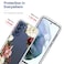 Tothedu Phone Case for Galaxy S21 FE 5G Samsung S21 FE SMG990U Case with TemperedGlass Screen Protector Clear Floral Pattern Full Body Protective Cover Cases for Samsung Galaxy S21 FE Flower