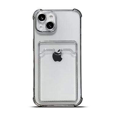 Tuokiou Compatible with iPhone 14 Case Clear Protective Card Slot Cases Slim Fit Drop Resistant Soft TPU Wallet Case with Bumper Cute Card Holder Pocket Cases for iPhone 14 61 Inch Black