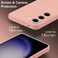 UEEBAI Case for Samsung Galaxy S23 5G Slim Liquid Silicone Case Shockproof Full Body Protection Phone Case with AntiScratch Microfiber Ultra Slim Soft Rubber Cover Cute Bumper Pink
