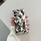 UEEBAI Ripple Case for iPhone 16 Plus Cute Silver Cover Wave Shape for iPhone Case Pretty Aesthetic 3D Phone Cover Water Ripple Shell 3D Chrome Design for Women and Girl Silver