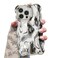 UEEBAI Ripple Case for iPhone 16 Pro Max Cute Silver Cover Wave Shape for iPhone Case Pretty Aesthetic 3D Phone Cover Water Ripple Shell 3D Chrome Design for Women and Girl Silver
