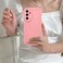 UEEBAI Wave Frame Silicon Case for Samsung Galaxy A16 4G5G Phone Case Cute Wave Frame Slim Fit Shockproof Phone Bumper Cover Soft Pretty Curly Girly Cover for Galaxy A16 4G5G Pink