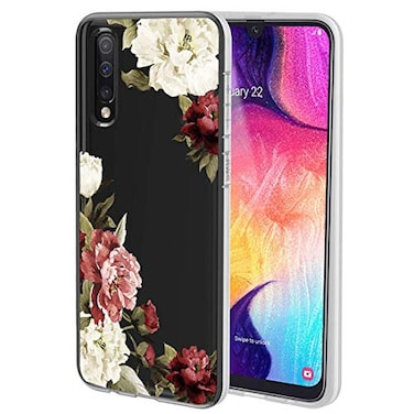 Ueokeird Case for Samsung Galaxy A70 Slim Shockproof Clear Soft Flexible TPU Back Floral Phone Protective Case Cover for Samsung Galaxy A70 2019 Blossom Flower