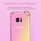 Ueokeird for Galaxy S7 Case Clear Cute Gradient S7 Phone Case Slim Anti Scratch Flexible TPU Cover Reinforced Corners Shockproof Protective Case for Samsung Galaxy S7 PinkGold