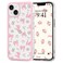 Urarssa for iPhone 14 CaseiPhone 13 Case for Women Girls Clear Cute Ribbon Bowknot Pattern Aesthetic Bow Design Transparent Slim Soft TPU Shockproof Protective Phone Case for iPhone 1413 Rose Bow