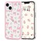 Urarssa for iPhone 14 CaseiPhone 13 Case for Women Girls Clear Cute Ribbon Bowknot Pattern Aesthetic Bow Design Transparent Slim Soft TPU Shockproof Protective Phone Case for iPhone 1413 Rose Bow