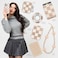 VELVET CAVIAR Checkered Phone Case for iPhone 16 for Women Compatible with MagSafe 10ft Drop Tested Girly Cute Protective Designer Cover Nude Neutral Aesthetic