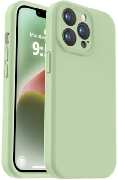 Vooii Compatible with iPhone 13 Pro Case Liquid Silicone Upgrade Camera Protection Soft AntiScratch Microfiber Lining Shockproof Phone Case for iPhone 13 Pro 61 inch Matcha