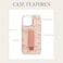 Walli Cases for iPhone 16 Pro Max Case Aesthetic Wallet Phone Case Card Holder Securely Holds up to 2 Cards Cute Trendy Phone Cover for Women fits iPhone 16 Pro Max with Kickstand Finger Strap