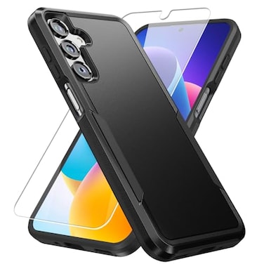 Warsia for Samsung Galaxy A16 5G Phone Case with Screen Protector Military Grade Drop Tested Heavy Duty Rugged Shockproof NonSlip Outdoor Protective Case for Samsung Galaxy A16 5G Black