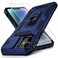 Weycolor iPhone 12 iPhone 12 Pro Case with Slide Camera Cover HD Screen Protector Heavy Duty Military Grade Shockproof Magnetic Ring Holder Kickstand Phone Case Navy Blue