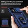 Weycolor iPhone 12 iPhone 12 Pro Case with Slide Camera Cover HD Screen Protector Heavy Duty Military Grade Shockproof Magnetic Ring Holder Kickstand Phone Case Navy Blue