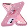 Wisdompro Case for iPhone 12 Mini Cute Glitter Bling Sparkle Protective Case with Ring Kickstand Women Girls Phone Case for 54 Inch Apple iPhone 12 Mini Pink