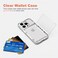 Wuwedo for iPhone 15 Pro Clear Wallet Case Up to 4 Cards Hybrid Protective AntiSlip Case with Card Holder TPU PC AntiYellowing 61 2023
