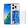 Wuwedo for iPhone 15 Pro Clear Wallet Case Up to 4 Cards Hybrid Protective AntiSlip Case with Card Holder TPU PC AntiYellowing 61 2023
