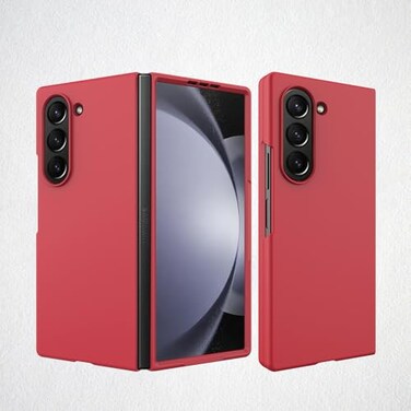 XIMAND for Samsung Galaxy Z Fold 7 Case Slim Featherlight Bare Hand Feel AntiOil Spray Cover Precise Fit AntiShock Core Guard Red