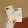 XIZYO for iPhone 14 Pro Max Case 67 Inch Cute Wave Pattern Aesthetic Phone Case 3D Curly Wavy Shape Plating Glitter Bling for Women Girls Soft Bumper Silicone Shockproof Case Pearl White