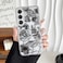 XIZYO for Samsung Galaxy S24 Case Floral Flower Cute Rose Aesthetic Pattern Clear Case for Women Girls Slim TPU Bumper Shockproof Protective Cover for S24 Transparent Black
