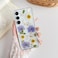 XIZYO for Samsung Galaxy S25 Plus Case Cute Floral Clear Daisy Pattern Aesthetic Dried Flowers Women Girls Glitter Slim TPU Bumper Shockproof Protective Case for S25 PlusDaisy Purple Flower