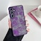 XIZYO for Samsung Galaxy S25 Plus Case Floral Rose Cute Phone Case for Women Girls Aesthetic Pattern Print Slim TPU Bumper Cover Shockproof Protective Cover for S25 Plus Purple