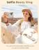 XYZ for iPhone 16 Pro Max Case with Stand Phone Case with Double Ring Kickstand Women Girls Cute LoveHeart Luxury Bling Protective Case Heart for iPhone 16 Pro Max 67 inch Gold