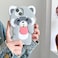 YAKVOOK Bear Case for iPhone 12 Pro Max Kawaii 3D Silicone Cartoon Raccoon Fun Cute Soft Rubber Shockproof Protective Case for Women and Girls