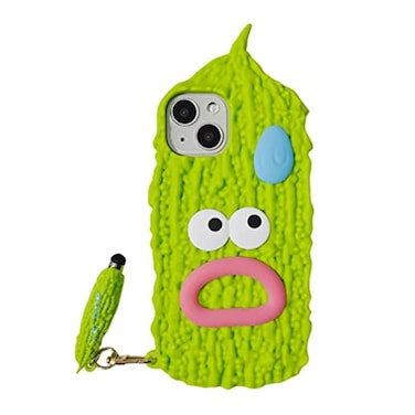 YAKVOOK Kawaii Phone Cases Compatible with iPhone 12 Pro MaxCute Cartoon Balsam Pear with Balsam Pear Stylus Case Women Girls 3D Soft Silicone Shockproof Cover for iPhone 12 Pro Max