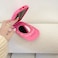 YAKVOOK Mirror Case Compatible with iPhone 15 ProCute Kawaii 3D Cartoon Retro Phone Cover Fun Soft Rubber Shockproof Protector for Women GirlsRose Red
