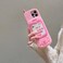 YAKVOOK Mirror Case Compatible with iPhone 16 ProCute Kawaii 3D Cartoon Retro Phone Cover Fun Soft Rubber Shockproof Protector for Women GirlsPush and Pull Pink