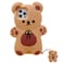 Yatchen Bear Case Compatible with iPhone XXSKawaii Phone Cases Cute 3D Cartoon Teddy Bear with Keychain Women Girls Soft Silicone Shockproof Cover for iPhone XXS