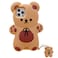 Yatchen Bear Case Compatible with iPhone XXSKawaii Phone Cases Cute 3D Cartoon Teddy Bear with Keychain Women Girls Soft Silicone Shockproof Cover for iPhone XXS