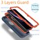 YmhxcY for iPhone XR Case Shockproof Dropproof DustProof Drop Proof 3Layer Durable Phone Case Heavy Duty Protection Phone Case Cover for Apple iPhone XR 61 Blue and Orange