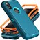 YmhxcY for iPhone XR Case Shockproof Dropproof DustProof Drop Proof 3Layer Durable Phone Case Heavy Duty Protection Phone Case Cover for Apple iPhone XR 61 Blue and Orange