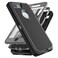 YmhxcY iPhone 8 Plus Case iPhone 7 Plus Case with Builtin Screen Protector Drop Proof 3Layer Durable CoverShockproof Armor Black and Grey