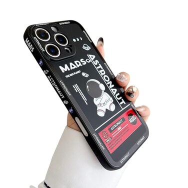 Yonds Queen Compatible with iPhone 13 Pro Cute Case Cool Cartoon Astronaut Space Rocket Design Stylish Bumper Soft TPU Rubber Protective AntiSlip Shockproof CaseiPhone 13 Pro Black