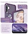 Yucenx for Samsung Galaxy A36 Case with Tempered Glass Screen ProtectorsMilitary Grade Magnetic Translucent Matte Girls Women Flower Pattern Protective Cover for A36Deep Purple
