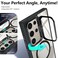 YZB Designed for Samsung Galaxy S24 Ultra Case Black Magnetic Compatible with MagSafe Builtin Stand Camera Lens Protector AntiYellowing ScratchResistant Crystal Clear Back Cover